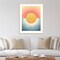 Retro Vibes Abstract Sun by Danhui Nai Wood Framed Wall Art Print 33 in. W x 41 in. H